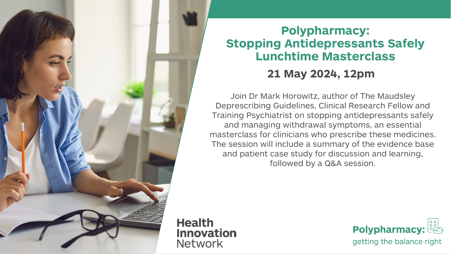 Polypharmacy: Stopping Antidepressants Safely Lunchtime Masterclass
